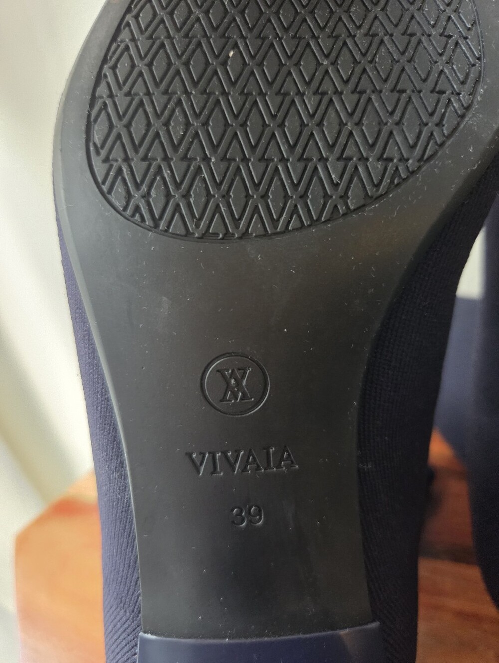 VIVAIA Regina Pro Square-Toe Water-Repellent Block Heeled Boots Navy Blue Sz 8 - Picture 9 of 10